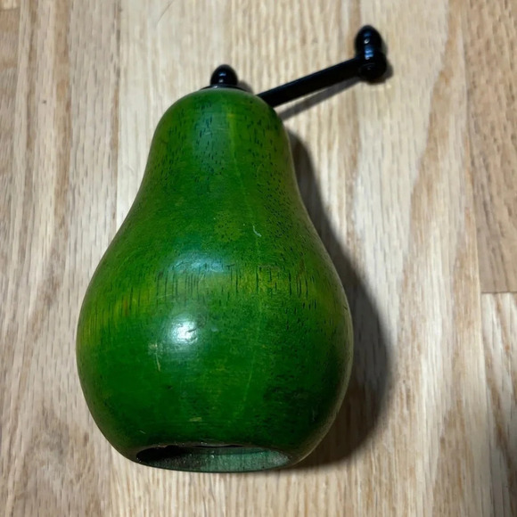 Vintage Wooden Pear Pepper Grinder - Picture 4 of 7